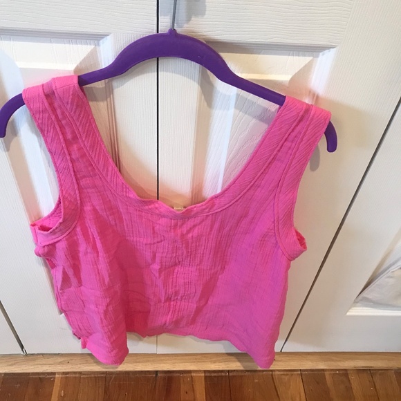 Ann Taylor Loft hot Pink Tank Top - Picture 2 of 2